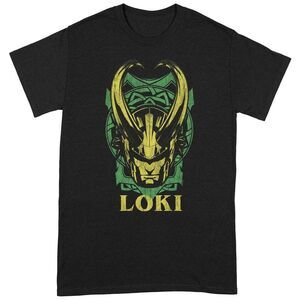 Loki Unisex Adult Badge T-Shirt / Black/Yellow/Green
